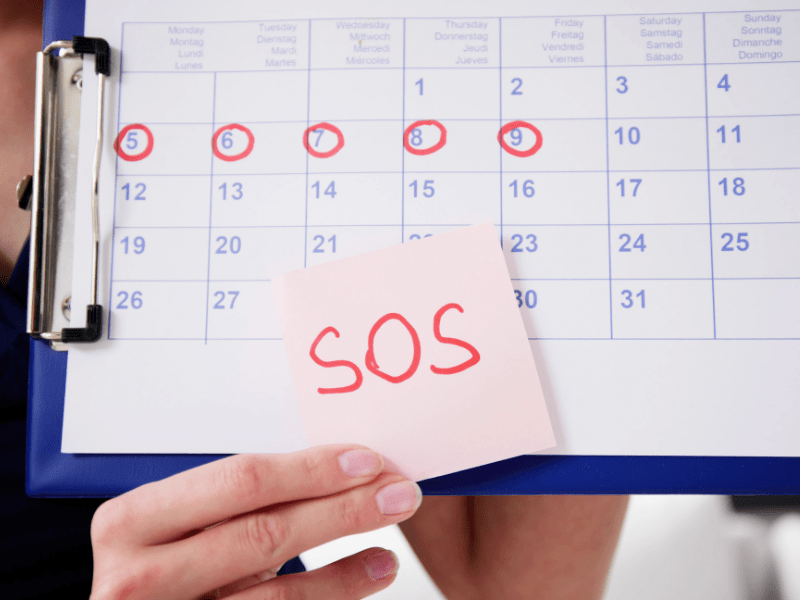 PMS oder Schwanger Zyklus Kalender